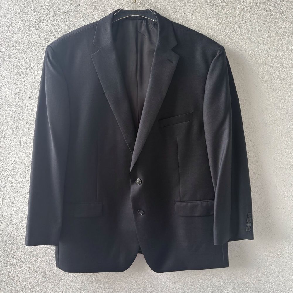 Calvin Klein Classic Black Wool Sport Coat Size 48R
Wedding Office Career Church